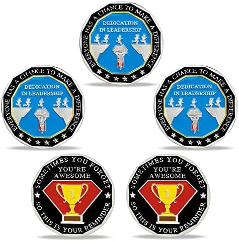 5 יחידות עובדים פרס הערכה מטבעות מתנת סט הכרה תודה לך מטבע לעבודה משרד עסקים עמית לעבודה-מסירות במנהיגות