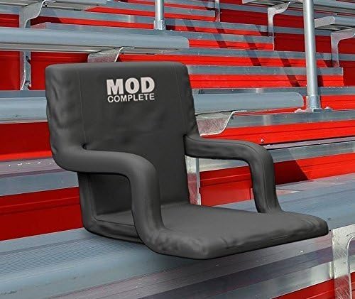 כיסא מושב אצטדיון דלוקס מלא ליציע או ספסלים, גב כרית מרופד ותמיכה במשענת יד, 6 תנוחות ספורט בהתאמה