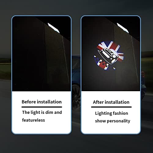 2 יחידות אורות לוגו של דלת רכב הוביל צבעוני באדיבות מקרן מנורת שלולית לייזר אביזרי אור צל רוח רפאים תואמים ל-55