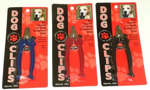 1 קוצץ ציפורניים לכלבים לכלבים קטנים עד בינוניים עם מגן ציפורניים מגיע בשחור, כחול או אדום
