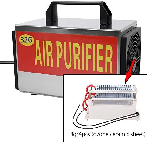 מכונה גנרטור מטהר מסנן אוויר של בוביק 110 וולט אוזון נייד 32 גרם / שעה עם מתג תזמון אוזונייזר אוזונאטור