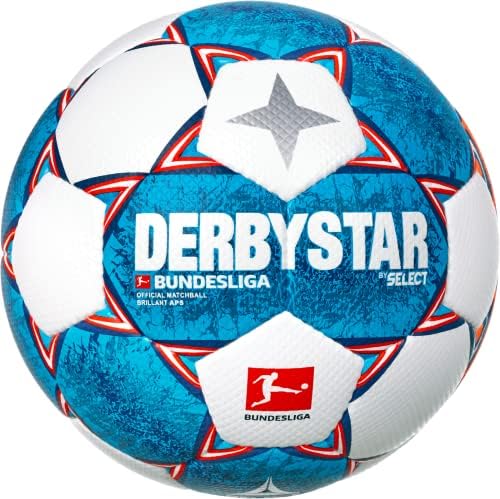 Derbystar Bundesliga Brillant APS כדור כדורגל V21, כתום/לבן, 5
