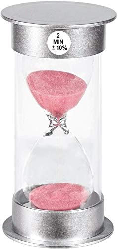 2 דקות חול טיימר לילדים, בלתי שביר אקריליק שעון חול חול שעון, קטן צבעוני חול שעון 2 דקות, פלסטיק שעה זכוכית