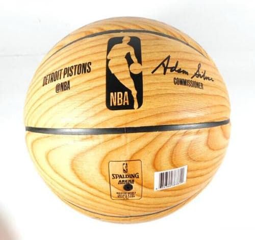 חתום לנגסטון גאלוויי 9 בוכנות NBA חתימה כדור דגנים מעץ - כדורסלני חתימה