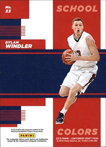 2019-20 מתמודדים בוחרים צבעי בית ספר 33 דילן ווינדלר בלמונט ברוינס רשמי PANINI NCAA COLLEGIATE כרטיס כדורסל