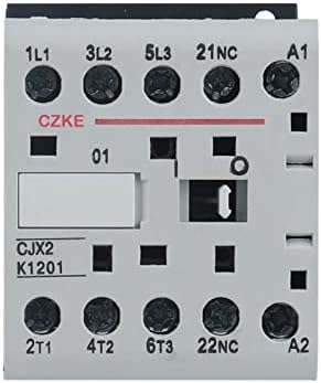 Ezzon CJX2-K Mini AC מגע מגע DIN מסילה 3P 3MAIN 1NO/3MAIN 1NC מתח סליל 220V 50/60Hz 6A 9A 12A