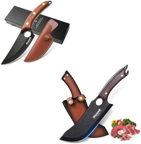 משודרג הוסק שף סכין צרור עם שחור הקצב סכין עבור בשר חיתוך ויקינג מתנה גברים מנגל קמפינג עם נדן
