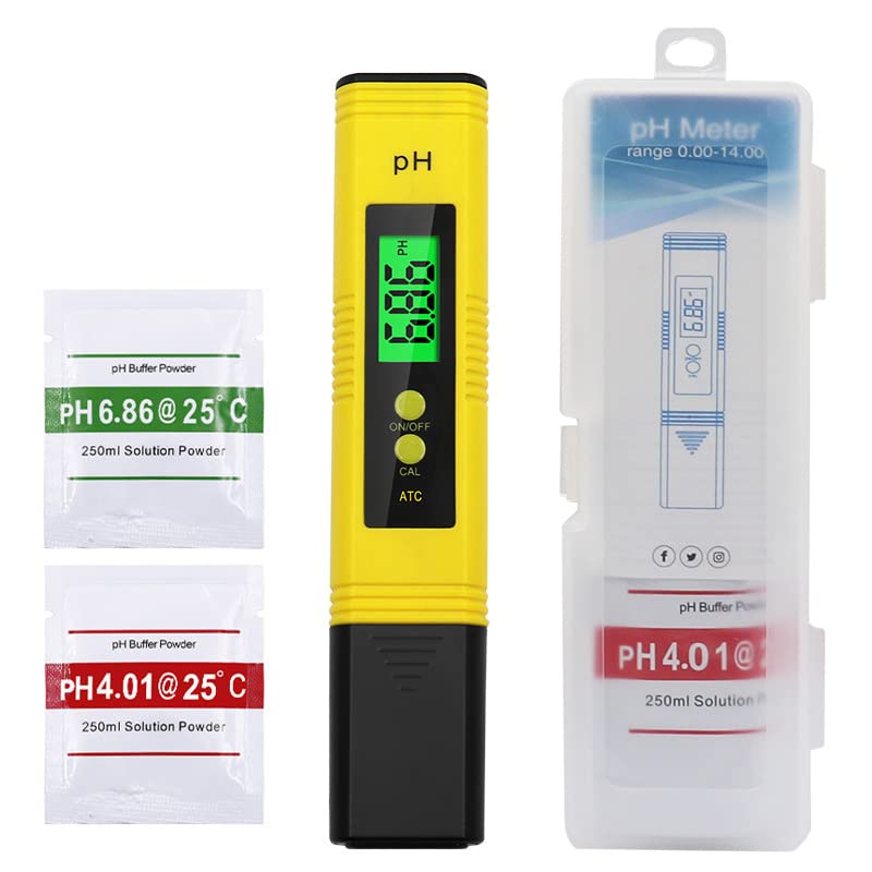 מד PH Beeiee למים, PH Tester Pen 0.05ph עם טווח מדידת pH 0-14 לשתייה ביתית, בריכה ואקווריום