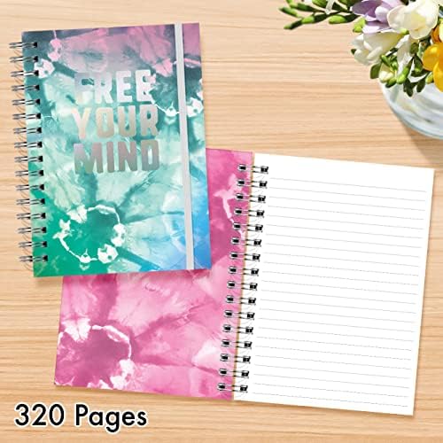 ברכות מעצבים, ניירות מעצבים Flex Cover Journal עם פס אלסטי, Free Your Mind Dye - 320 עמודים - מושלם לעבודה,