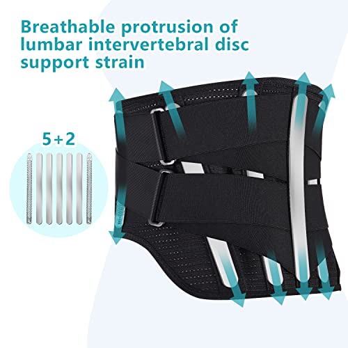 Szclimax תמיכה מותנית חגורה סד אחורי המותני - עיצוב ארגונומי וחומר נושם עם רצועות תמיכה חזקות, הקלה בגב