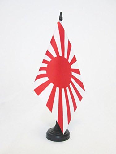 דגל AZ דגל יפן מלחמת העולם השנייה דגל שולחן 5 '' x 8 '' - דגל שולחן יפני קיסרי 21 x 14 סמ - מקל