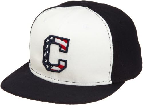 ליגת הבייסבול קליבלנד אינדיאנס 2011 כוכבים ופסים 59 כובע חמישים, לבן / חיל הים