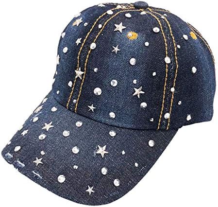 יוניסקס ריינסטון בייסבול כובע מתכוונן כובע ניצוץ כובע שמש הגנה משובץ יהלומי כובעי מקור ברווז כובעים