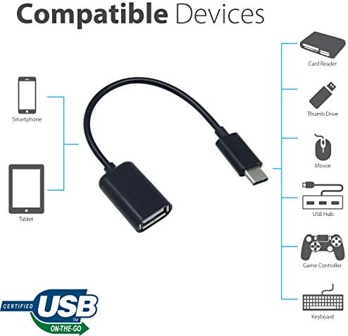 עובד מתאם OTG USB-C 3.0 עבור Samsung Galaxy M32 5G לפונקציות מהירות, מאומתות, מרובות שימוש, כמו מקלדת,