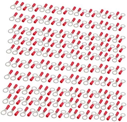 200 יחידות קרוואנים 1.25-8 מחבר מסוף מלחץ מבודד מראש אדום לחוט 22-16 (200 יחידות קרוואנים 1.25-8