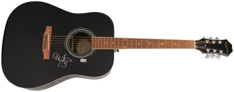בילי סטרינגס חתם על חתימה בגודל מלא גיבסון אפיפון גיטרה אקוסטית ד/ג 'יימס ספנס אימות ג' יי.