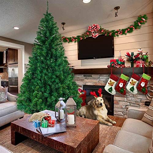 Youbtq alightup 6ft רגל ברזל PVC 1050 סניפים עץ חג מולד מלאכותי פרימיום לבית, משרד, קישוט מסיבות עיצוב