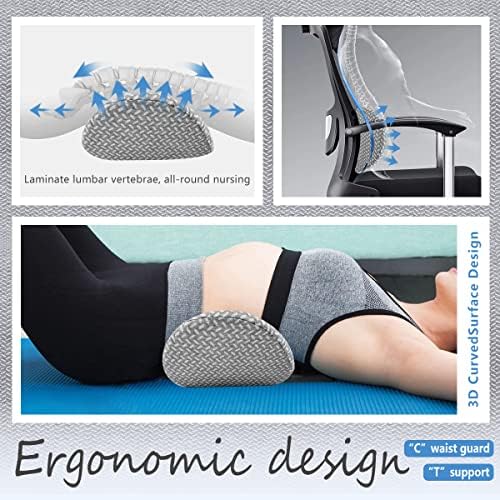 תמיכה המותני כרית-זיכרון קצף המותני כרית עבור כאבי גב תחתון הקלה, ארגונומי לייעל המותני כרית לרכב