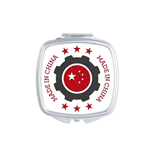לאומי כוכבים בורג אדום סיני מראה נייד קומפקטי כיס איפור כפול צדדי זכוכית