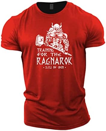 אימוני חומרי חומרה עבור Ragnarok -חולצת טריקו לחדר כושר לגברים לגברים פיתוח גוף משקלת אימונים חזקים בלבוש