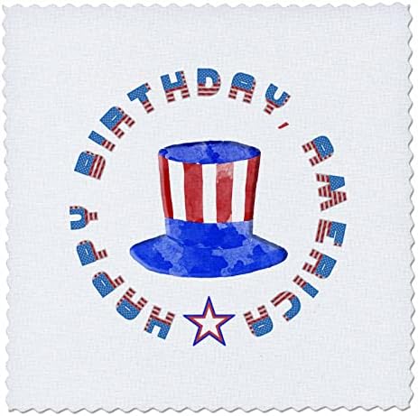 3רוז יום הולדת שמח, אמריקה. המתנה הפטריוטית של יום העצמאות - ריבועי טלאים