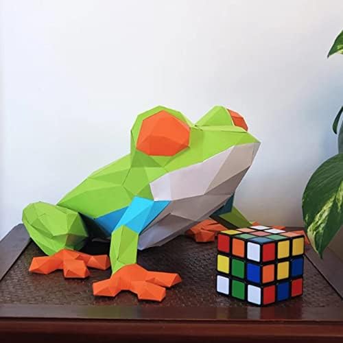 WLL-DP צפרדע צפרדע בעבודת יד פיסול נייר תלת מימד מודל נייר DIY קישוט קישוט ביתי קישוט גאומטרי גאומטרי