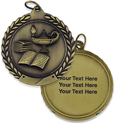 פינמארט 1 מקום זהב מנורת של ידע פרס מדליית אישית תחריט מותאם אישית