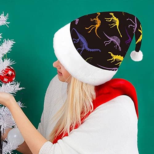 דינוזאור עצמות מאובנים חג המולד כובע סנטה כובע עבור יוניסקס מבוגרים נוחות קלאסי חג המולד כובע עבור