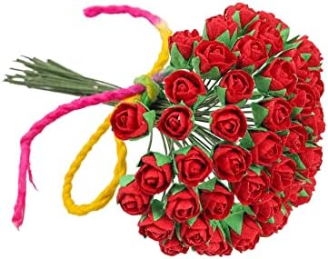 50 יח 'נייר תות זעיר ורד זעיר מלא מלאכותי נייר ורד פרחי נייר פרחי נייר חתונה אלבום חתונה DIY מלאכת גרביים