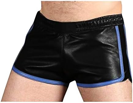 מכנסיים קצרים של עור PU לגברים נוזלים מכנסיים קצרים ויבשים מהירה פעילה עם כיסים לפיתוח גוף שיפור כיס מכנסיים
