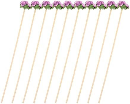 להקות נול Exceart מילוי 10 יחידות פרחים ראטנים מקלות מפזר מקלות ראטן מקלות החלפה מקלות מילוי שמן אתרי ארומה