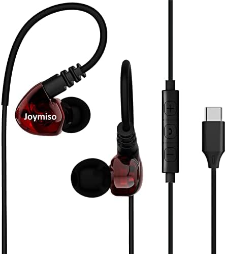 Joymiso USB C אוזניות מסוג C אוזניות מיקרופון ונפח לסמסונג גלקסי S20 S21 Ultra Google Pixel OnePlus ipad