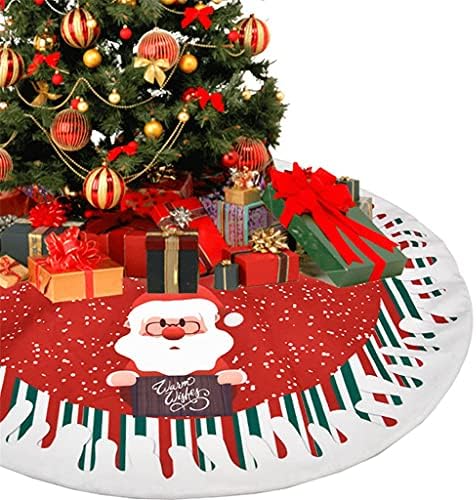 Uxzdx cujux עץ חג המולד חצאיות חצאיות רצפה שנה חדשה מסיבת חג המולד קישוט בית שטיח סרוג חצאית עץ רטרו