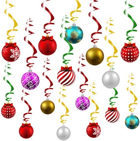 קישוטים לחג המולד שמח תליית תקרה מערבבים עץ חג המולד פרוסות כדור פרוסות מגזרים מערבולות למסיבת חג המולד מרפסת בית
