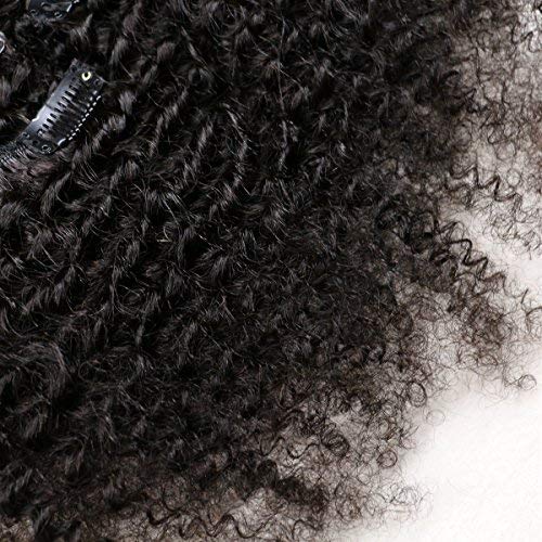 קלנג שיער אפריקאי אמריקאי האפרו קינקי מתולתל קליפ שיער טבעי הרחבות שיער ברזילאי לא מעובד שיער טבעי צבע 4 ב 4