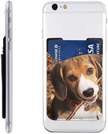 מחזיק כרטיסי טלפון חמוד לכלב, מחזיק כרטיסי אשראי של תעודת זהות עצמית של PU עור עבור סמארטפון 2.4x3.5