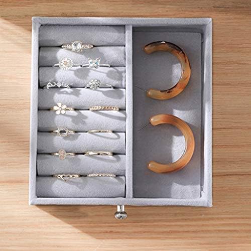 Yfqhdd תכשיטים מפלסטיק קופסת אחסון אטום אבק מחזיק עגיל, שרשרת אחסון תכשיטים תצוגת תצוגת עמדת תכשיטים