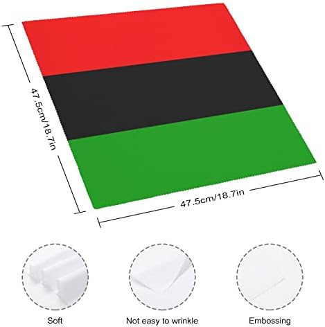 פאן אפריקאי דגל פוליאסטר בד מפיות דפוס הדפסת ארוחת ערב מפית מטבח קישוטים