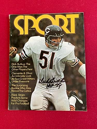 1970, דיק בוטקוס, חתימה , ספורט דובי מגזינים - מגזיני NFL עם חתימה