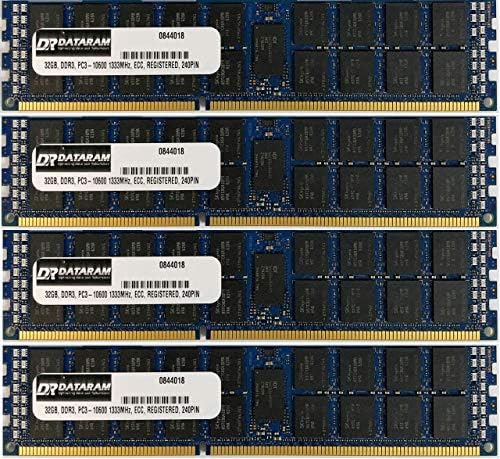 Dataram 128GB DDR3 PC3-10600 13333MHz ECC זיכרון שדרוג שדרוג RAM לשנת 2013 MAC PRO 6,1