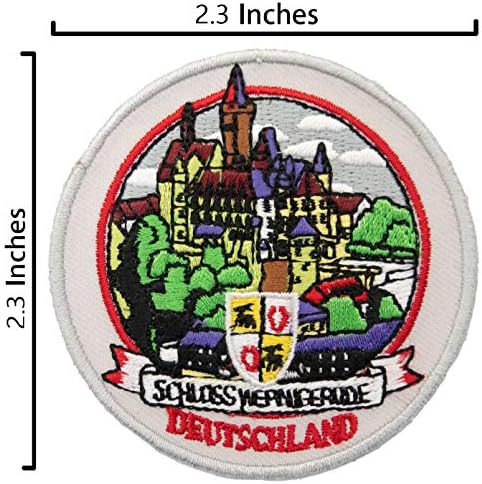 A -one -schloss Wernigerode Badge תיק 2 PCS + PIN סמל דויטשלנד, סיכת דש דגל לתיקים בגדים, קישוטים אירופיים