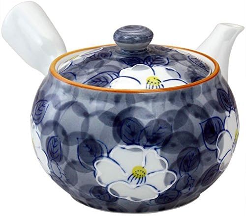 קומקום תקיני: איצ'ין הרים תה פרח קומקום / אריטה כלי חרסינה סיר תה יפני / גודל 17 x 11 x 9 /