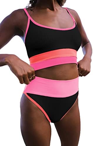 חליפת הצבעים הספורטיבית של Hilinker's Sporty's Bikini Bikini 2 חלקים חליפת שחייה