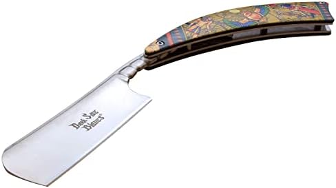 להבי צד כהים - סכין כיס מתקפל בסגנון גילוח - סאטן גימור סאטן נירוסטה נירוסטה סכין גילוח, ידית אלומיניום