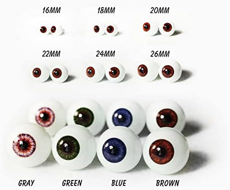 2 pcs זוהר היפר-ריאליסטי עיניים עיניים גלגל עיניים מיוצרות ביפן