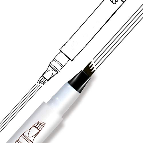 עיפרון גבות מאטופיזן, עט גבות נוזלי עם קצה 4-מיקרו-מזלג, כתם ארוך ללבוש צורה טבעית, סקיצה עדינה עיפרון גבות
