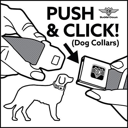 כלב צווארון חגורת בטיחות אבזם קרואלה דה ויל בטיחות פין ותנוחה עם איחוד שקע בלוקים 15 כדי 24 סנטימטרים