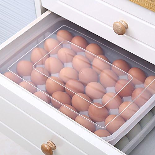 34 ביצים מחזיק אחסון תיבת פיקניק מטבח מקרר טרי שמירה מיכל שקוף