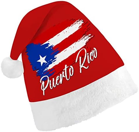 פורטו ריקני דגל חג המולד כובע סנטה כובעי חג המולד עץ קישוטי חג דקור מתנות למבוגרים נשים משפחת גברים