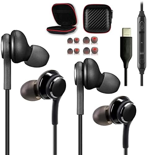 2 חבילות USB סוג C אוזניות אוזניות עבור סמסונג גלקסי הערה 5 10 5G אוזניות עם מיקרופון S20 S21 S22 S23 בתוספת